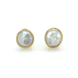 14k Baroque Pearl Post Earrings