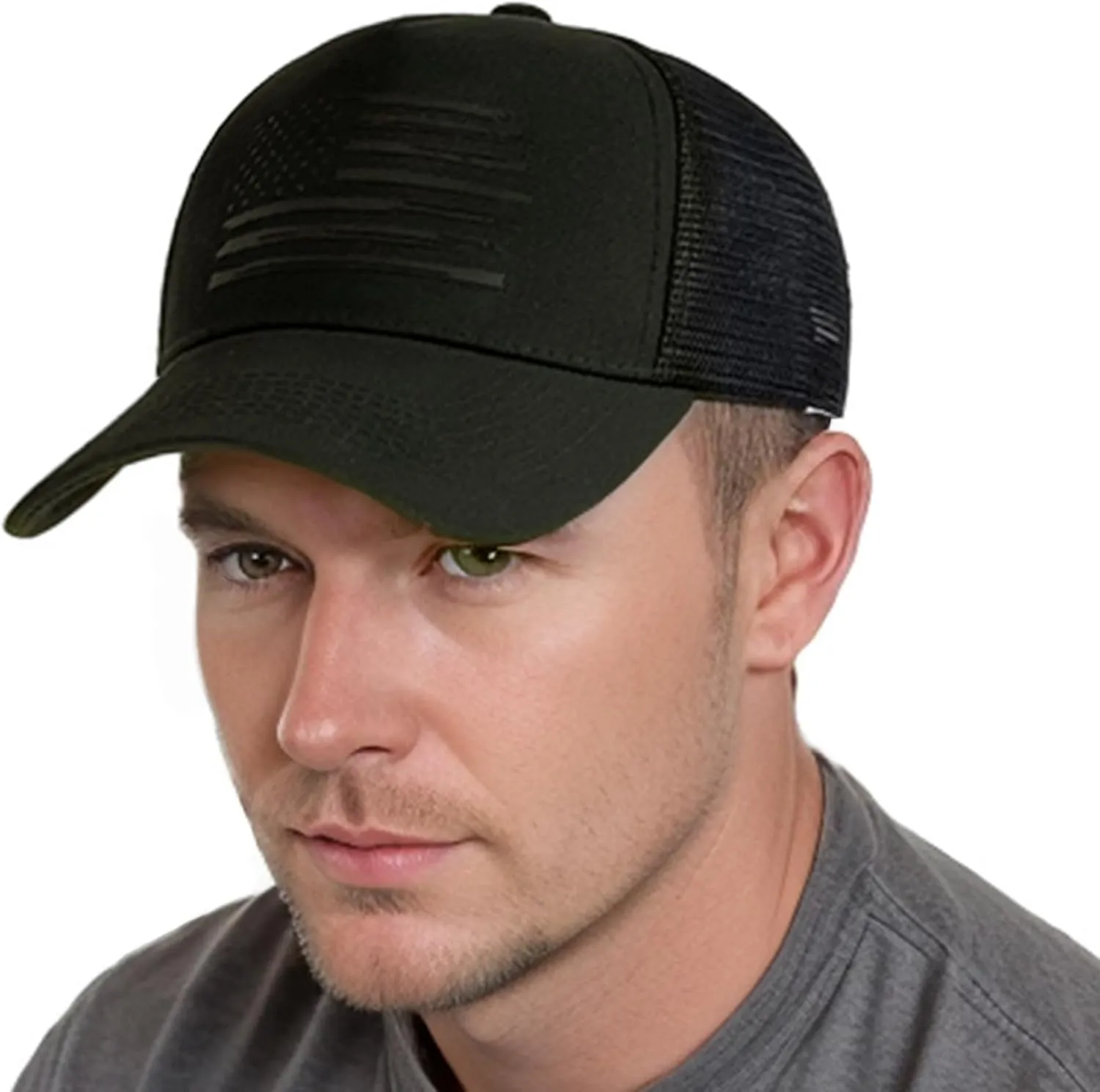 American Flag Trucker Hats, USA hat for Men and Women - Adjustale Baseball Cap, Outdoor Mesh Snap Back - for Daily Use