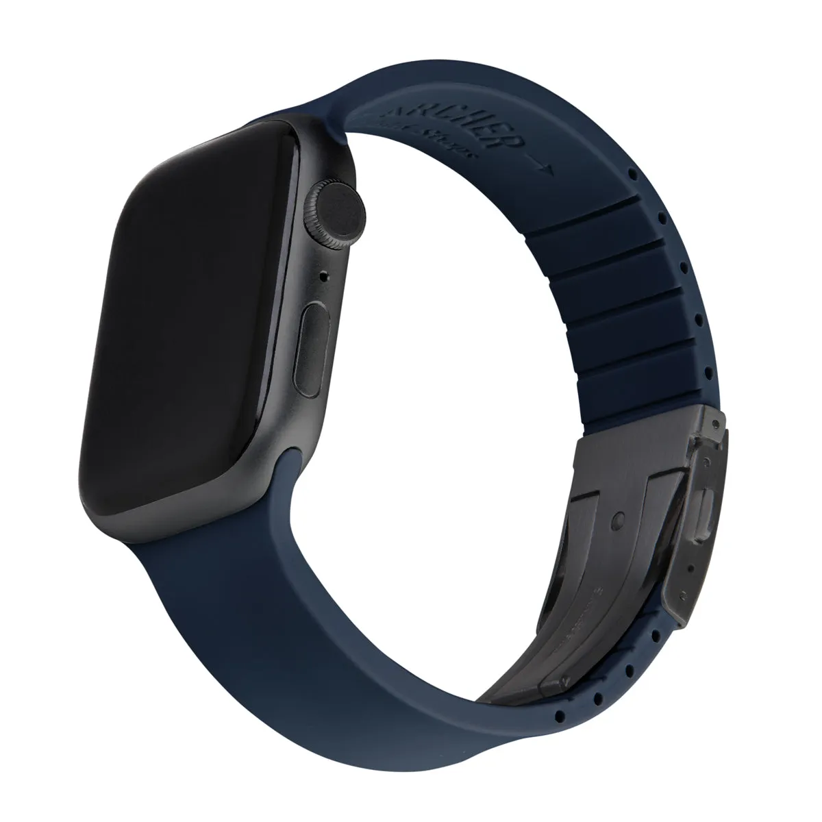 Apple Watch Custom Fit Silicone Watch Band - Midnight Blue/Gray