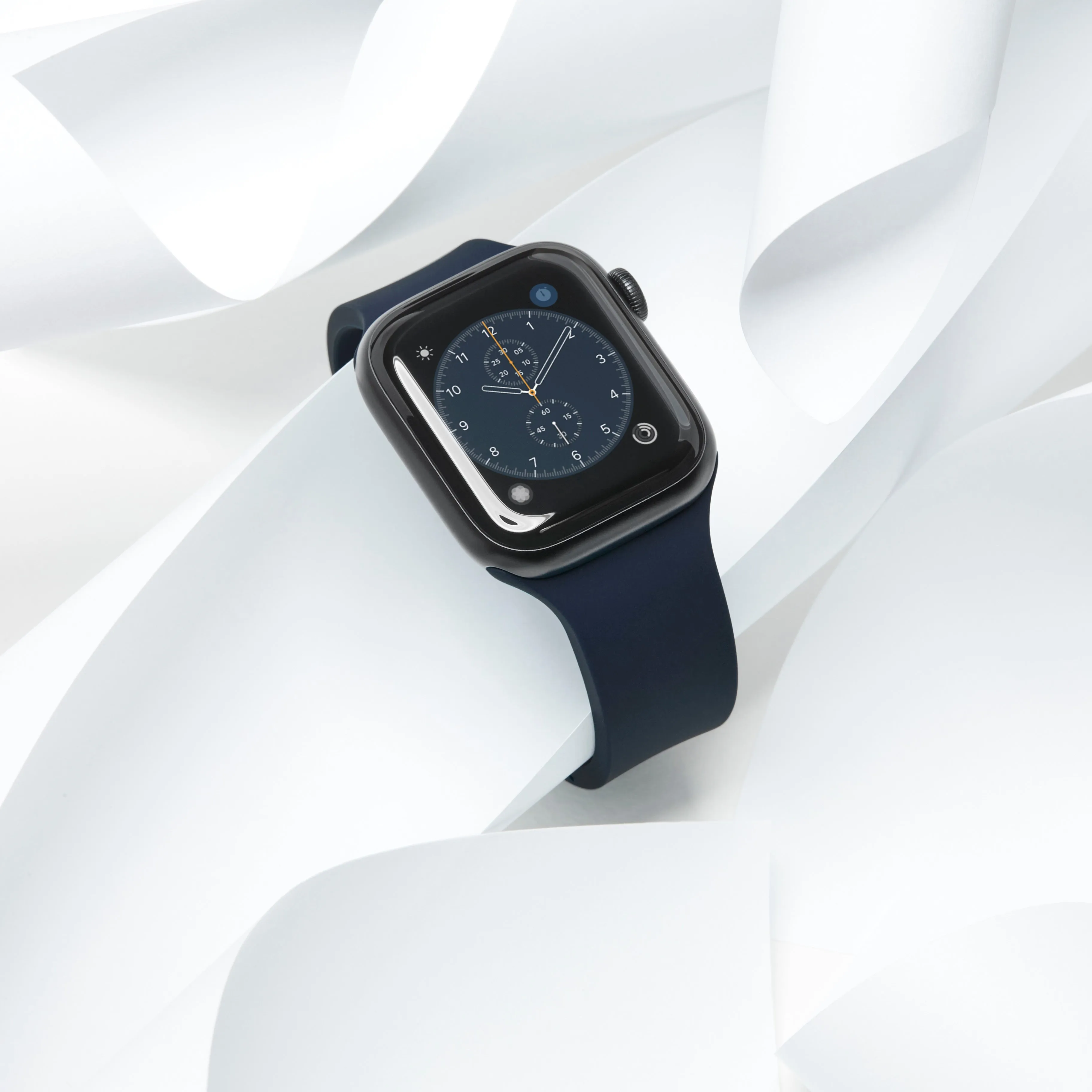 Apple Watch Custom Fit Silicone Watch Band - Midnight Blue/Gray