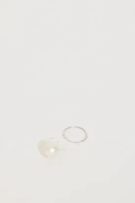 Baroque Drop Single Earring Silver