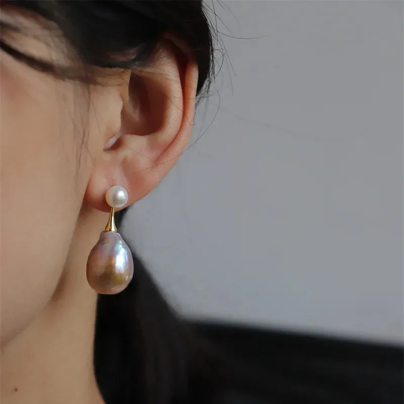 Baroque Pearl Stud Earrings
