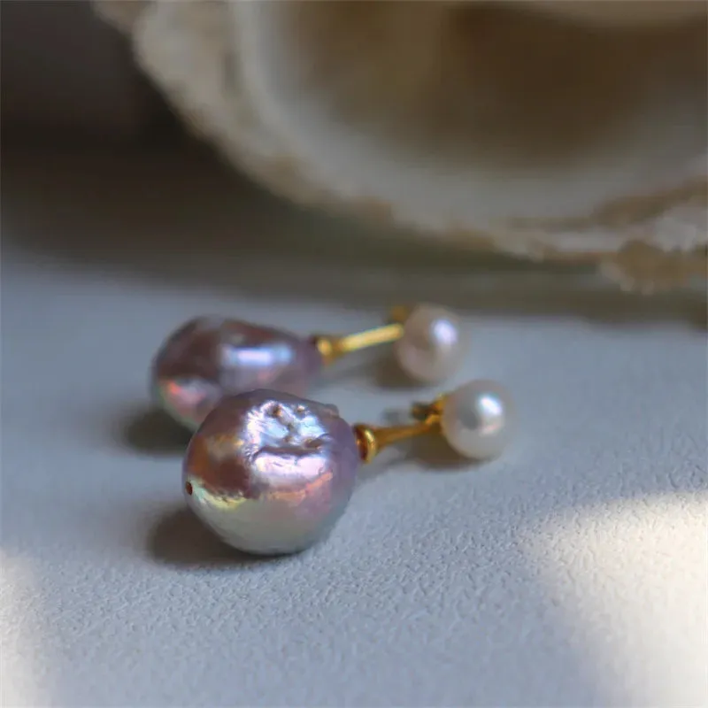 Baroque Pearl Stud Earrings
