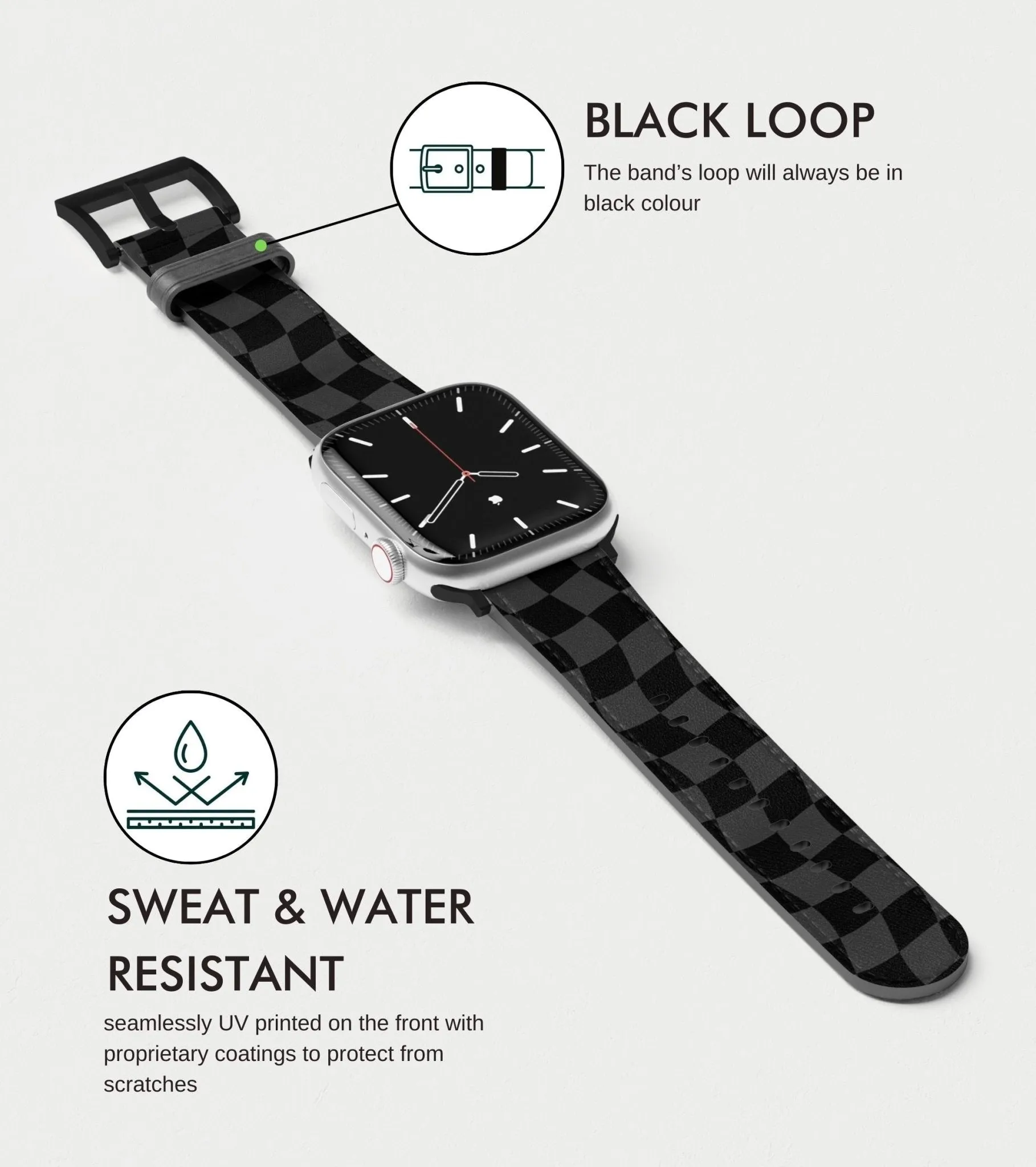 Black Check - Apple Watch Band