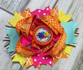 Bright Floral Hair Bow