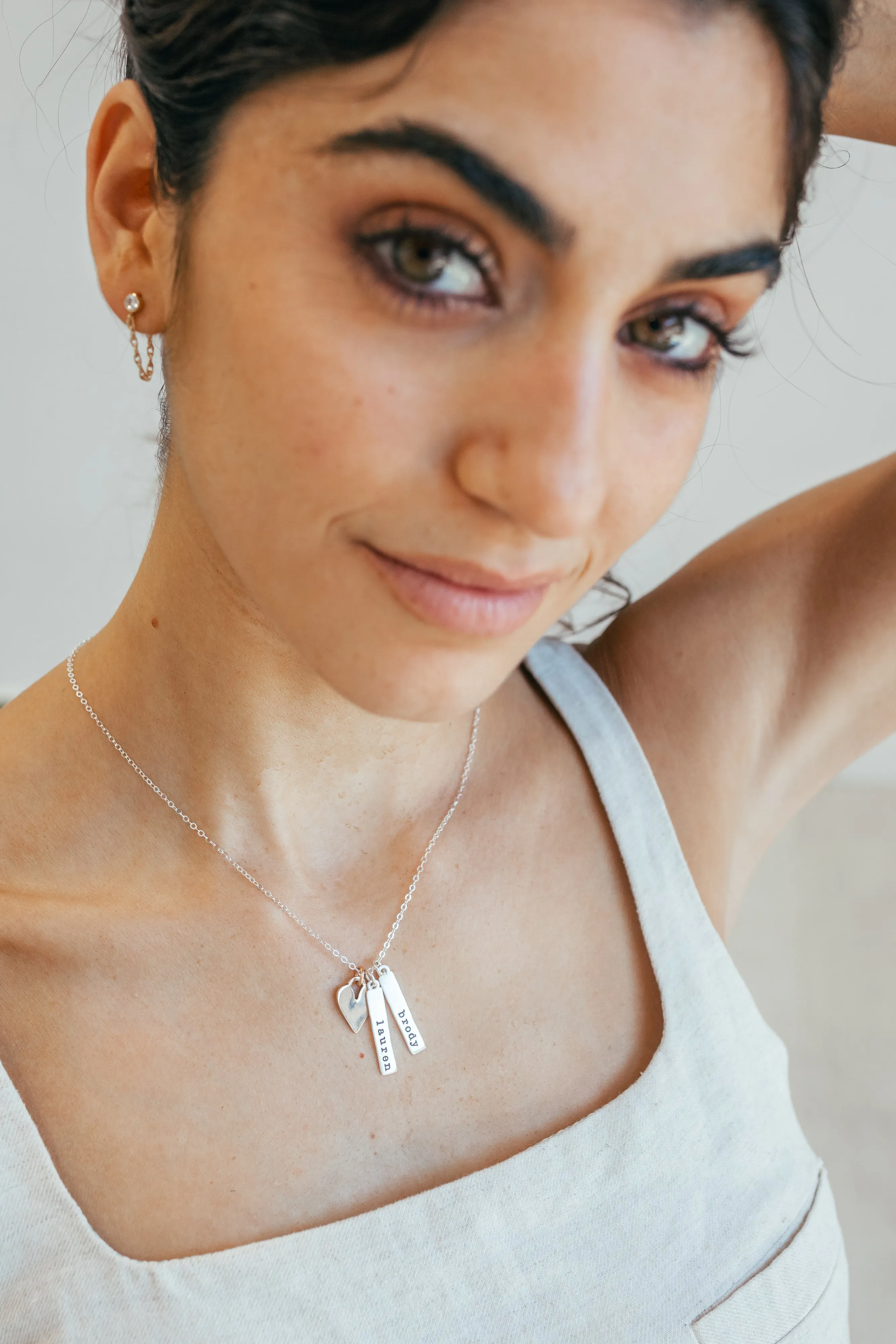 chain loop cz studs