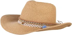 Classic Felt Cowboy Cowgirl Hats for Women Men Belt Buckle Retro Felt Panama Hat Western Style for Safari Fishing