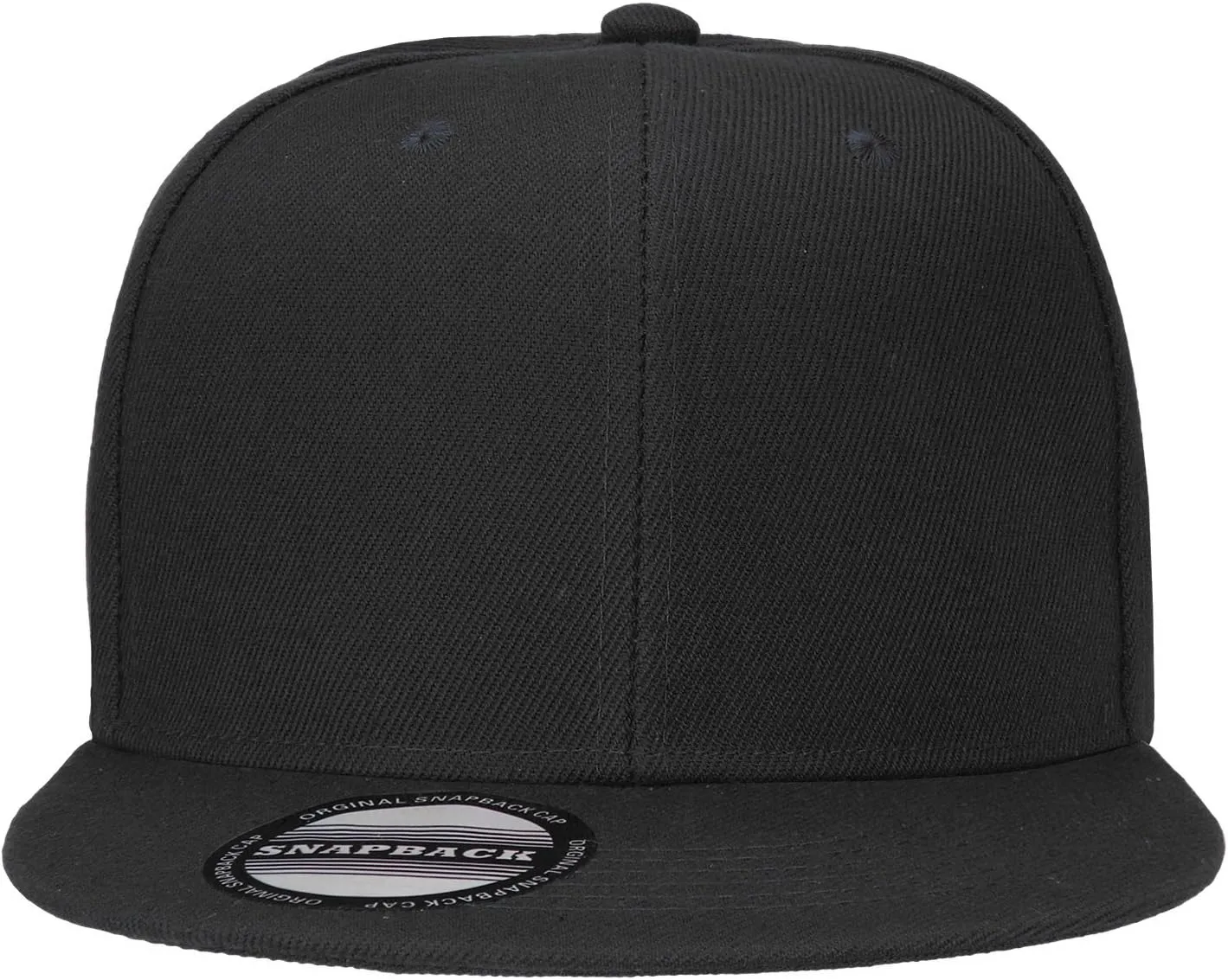 Falari 2-Pack Classic Snapback Hat Cap Flat Bill Blank Solid Color Adjustable Size Hip Hop Style