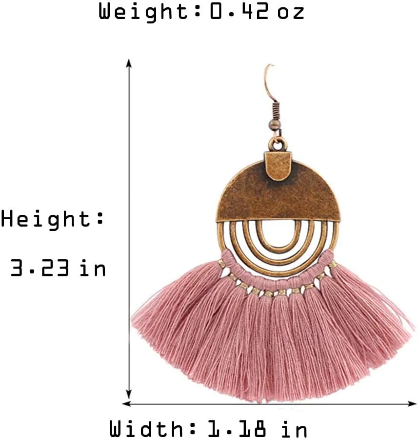 Flairs New York Faux Fur Pom Pom Tassel Drop Dangle Earrings Set