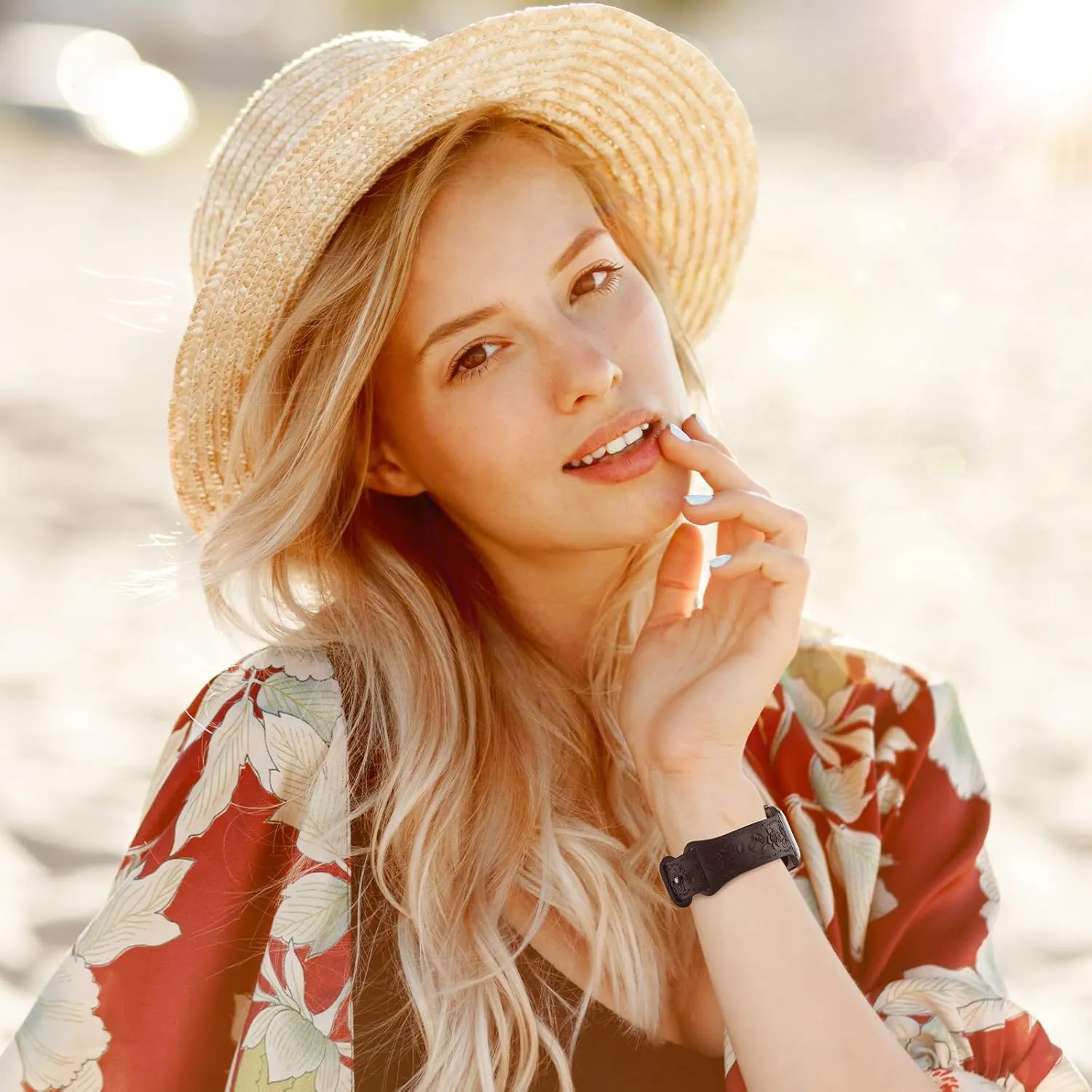 Floral Engraved Band Compatible with Apple Watch Band 40mm 41mm 38mm 42mm 44mm 45mm 46mm 49mm Women, Soft Silicone Cute Embossed Flower Strap for iWatch Band Series SE Ultra 10 9 8 7 6 5 4 3 2 1