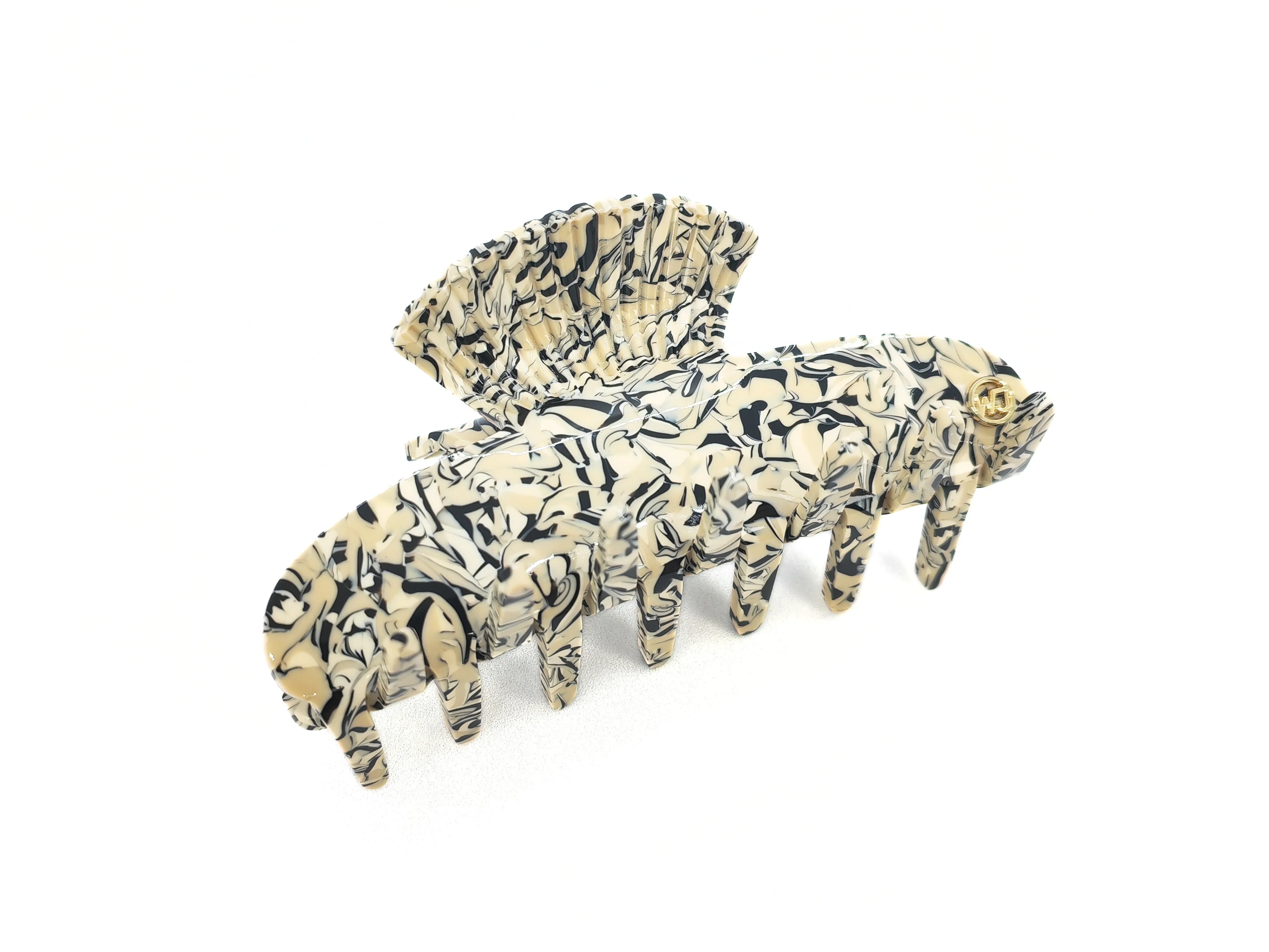 Floral Shell Hair Claw Clip