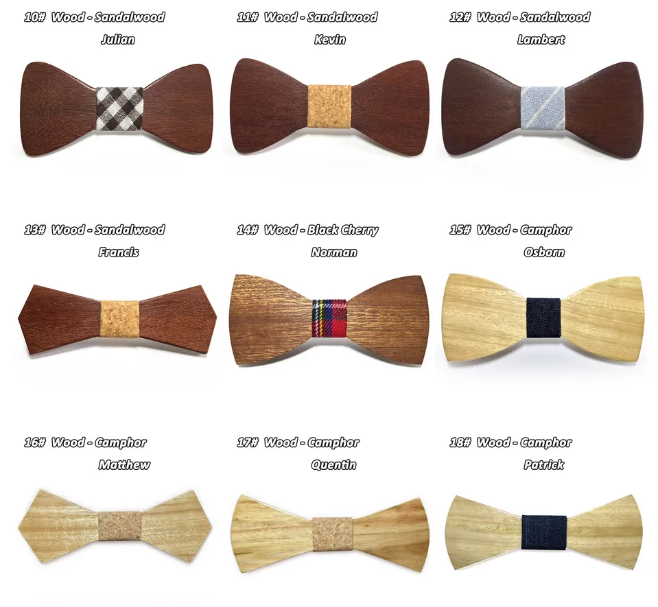 Hot Fashion men wooden bow tie Accessory wedding Event hardwood Wood Bow Tie For Men Butterfly Neck Ties krawatte Gravata