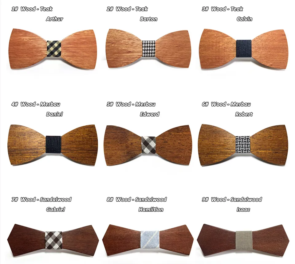 Hot Fashion men wooden bow tie Accessory wedding Event hardwood Wood Bow Tie For Men Butterfly Neck Ties krawatte Gravata