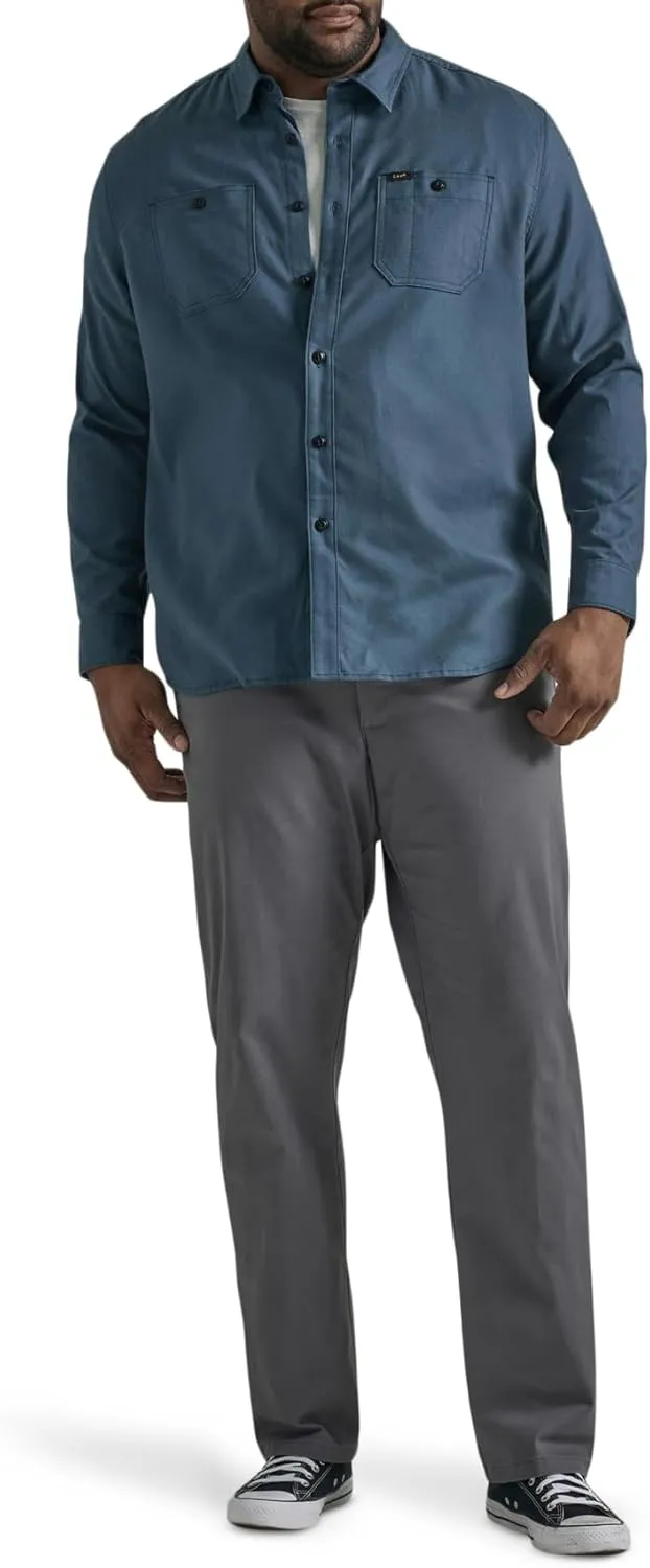 Lee Men's Big & Tall Extreme Motion Flat Front Regular Straight Pant
