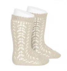 Linen Long Open Lace Socks