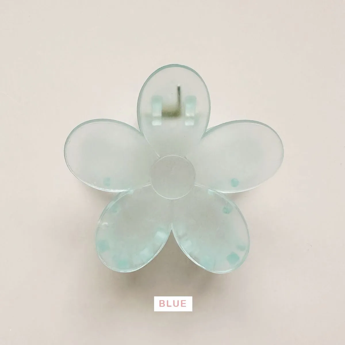 Medium Frosted Pastel Spring Flower Hair Claw Clips