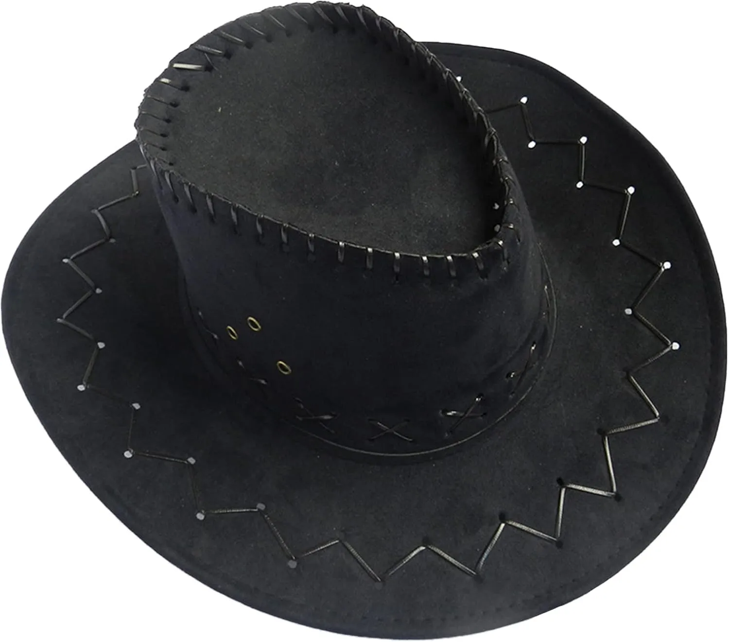 Men & Women's Felt Wide Brim Classic Straw Western Cowboy Outdoor Fedora Hats with Belt for Country Fashion