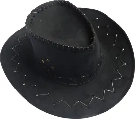 Men & Women's Felt Wide Brim Classic Straw Western Cowboy Outdoor Fedora Hats with Belt for Country Fashion