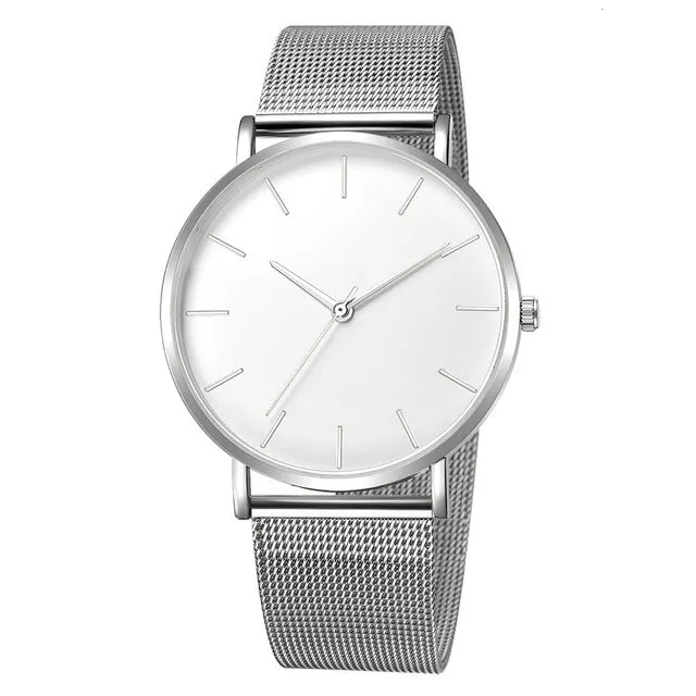 Minimalist black wristwatch