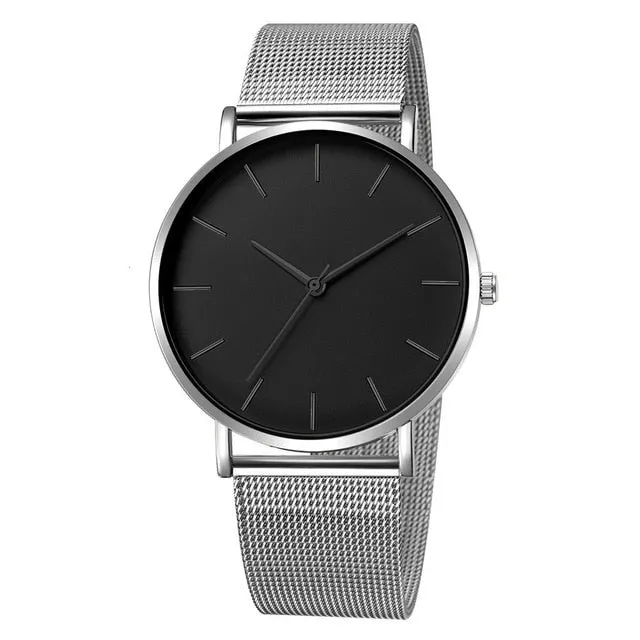 Minimalist black wristwatch