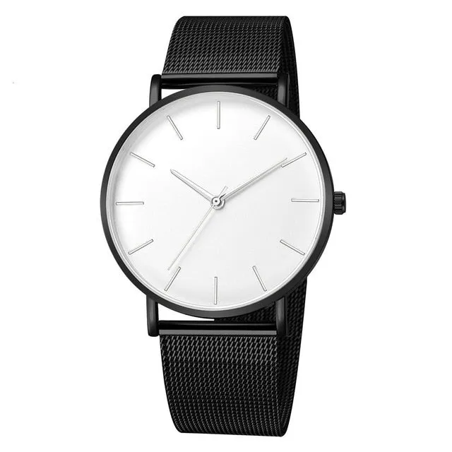 Minimalist black wristwatch