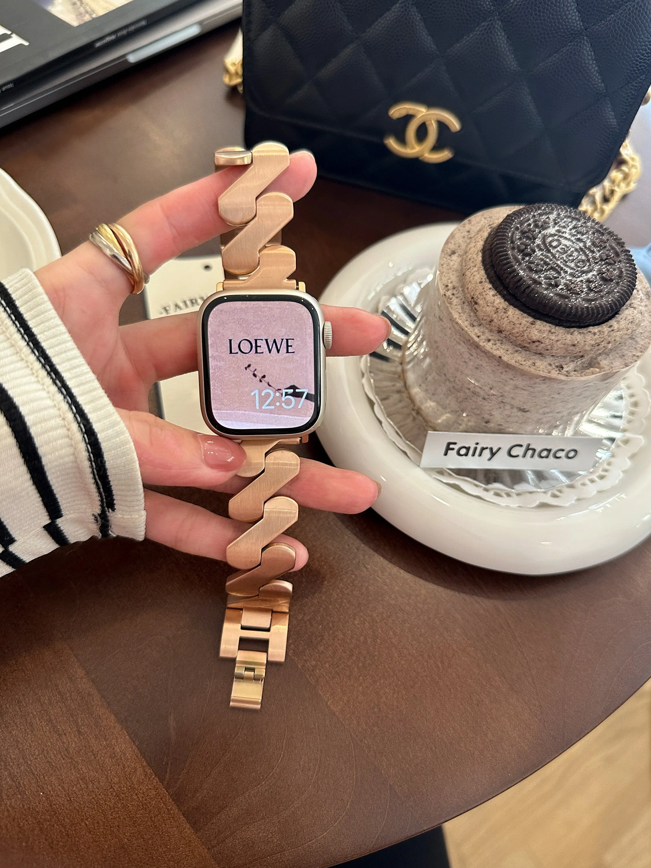 Minimalist Simple Sleek iWatch Band Series 1 2 3 4 5 6 7 8 9 Ultra Generation 38mm 40mm 41mm 42mm 44mm 45mm 49mm Chain Apple iWatch Strap