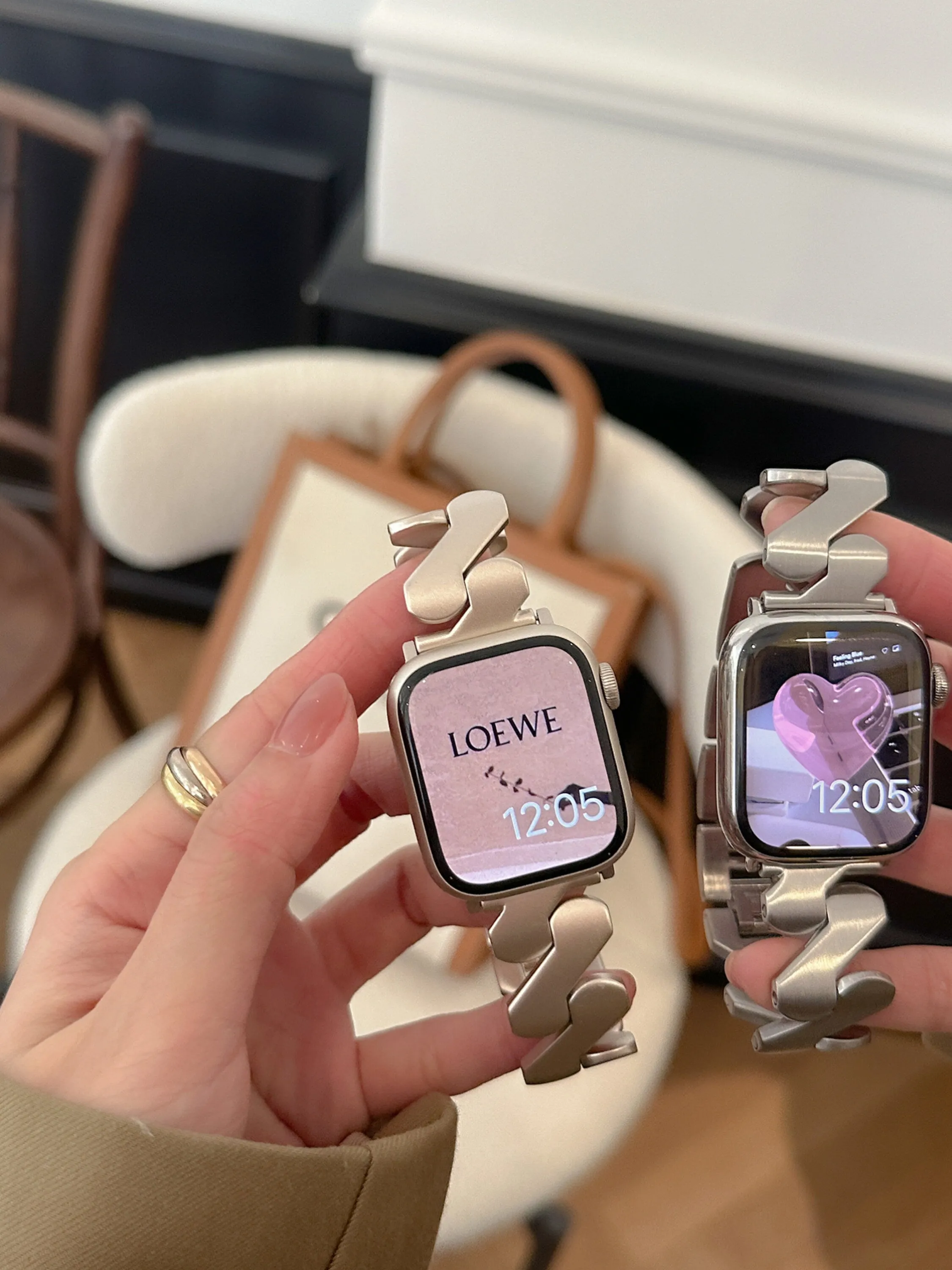Minimalist Simple Sleek iWatch Band Series 1 2 3 4 5 6 7 8 9 Ultra Generation 38mm 40mm 41mm 42mm 44mm 45mm 49mm Chain Apple iWatch Strap