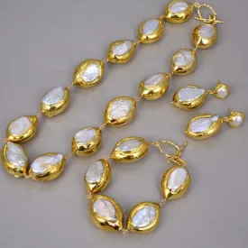 Natural Keshi Pearl Jewelry Set