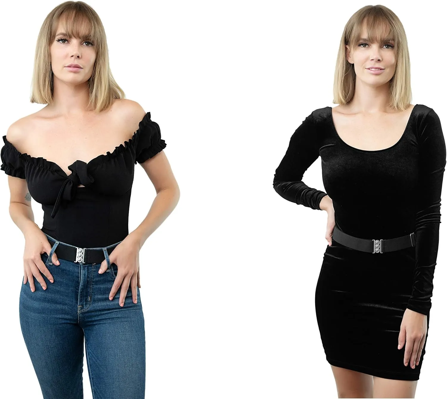 No Show Invisible Elastic Belts for Women | Non Slip | Fits waist upto 50 Inch