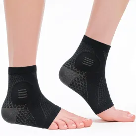 NuCamper Ankle Compression Socks for Plantar Fasciitis (1 Pair), Ankle Support Brace for Men & Wome,Toeless Foot Compression Sleeves with Arch Support for Heel Spurs,Foot Swelling,Achilles Tendonitis