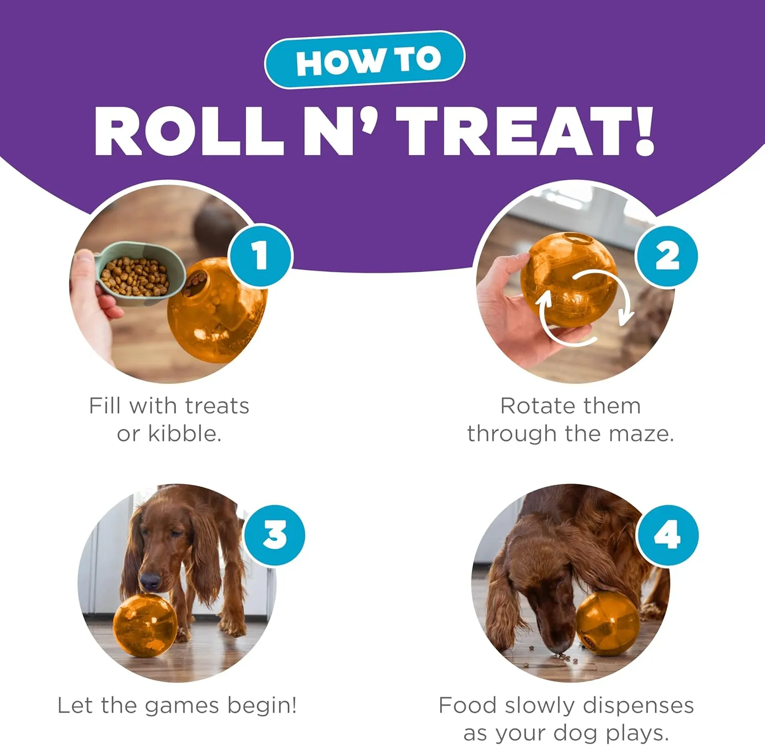 Outward Hound by Planet Dog Mazee Puzzle Ball Interactive Treat Dispensing Dog Toy, Orange