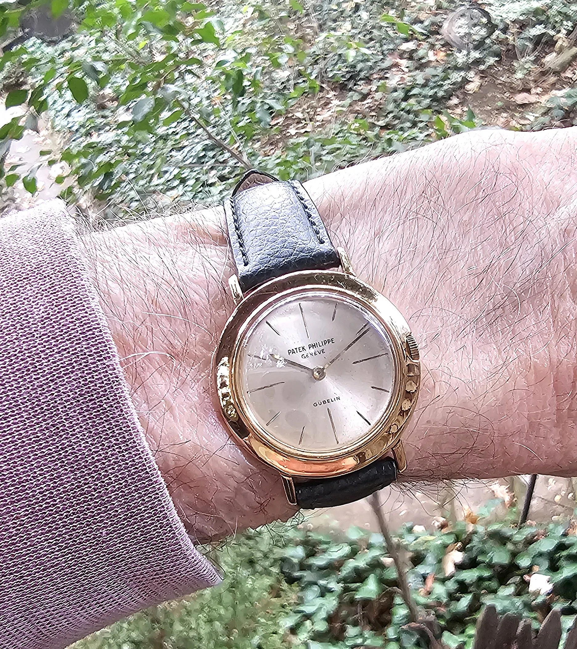 Patek Philippe 2595J Vintage Extra Thin 32mm Calatrava Retailed by Gueblin circa 1957