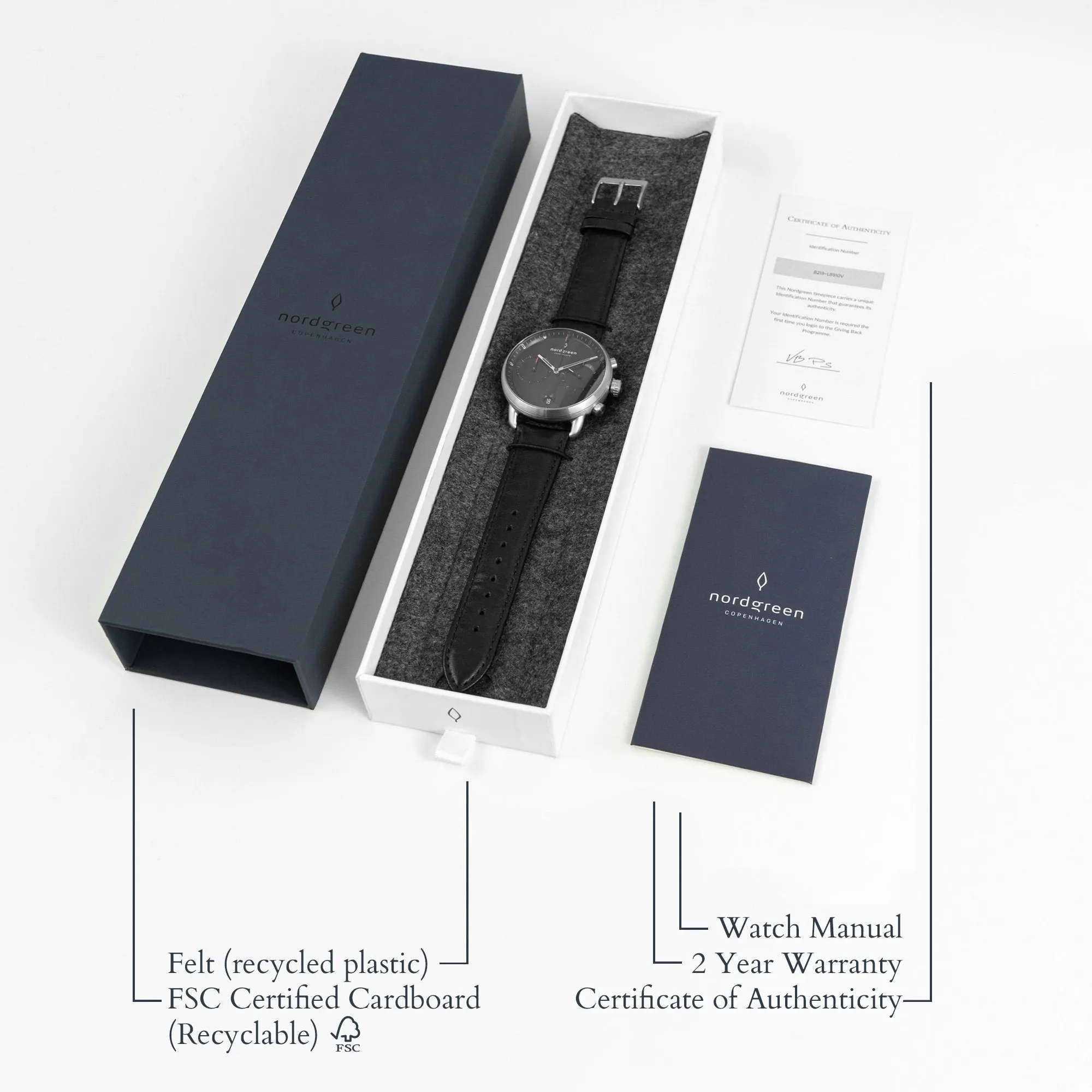 Pioneer | Black Dial - Black Leather - Refurbished