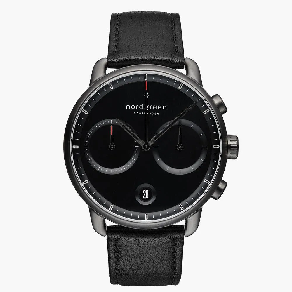 Pioneer | Black Dial - Black Leather - Refurbished