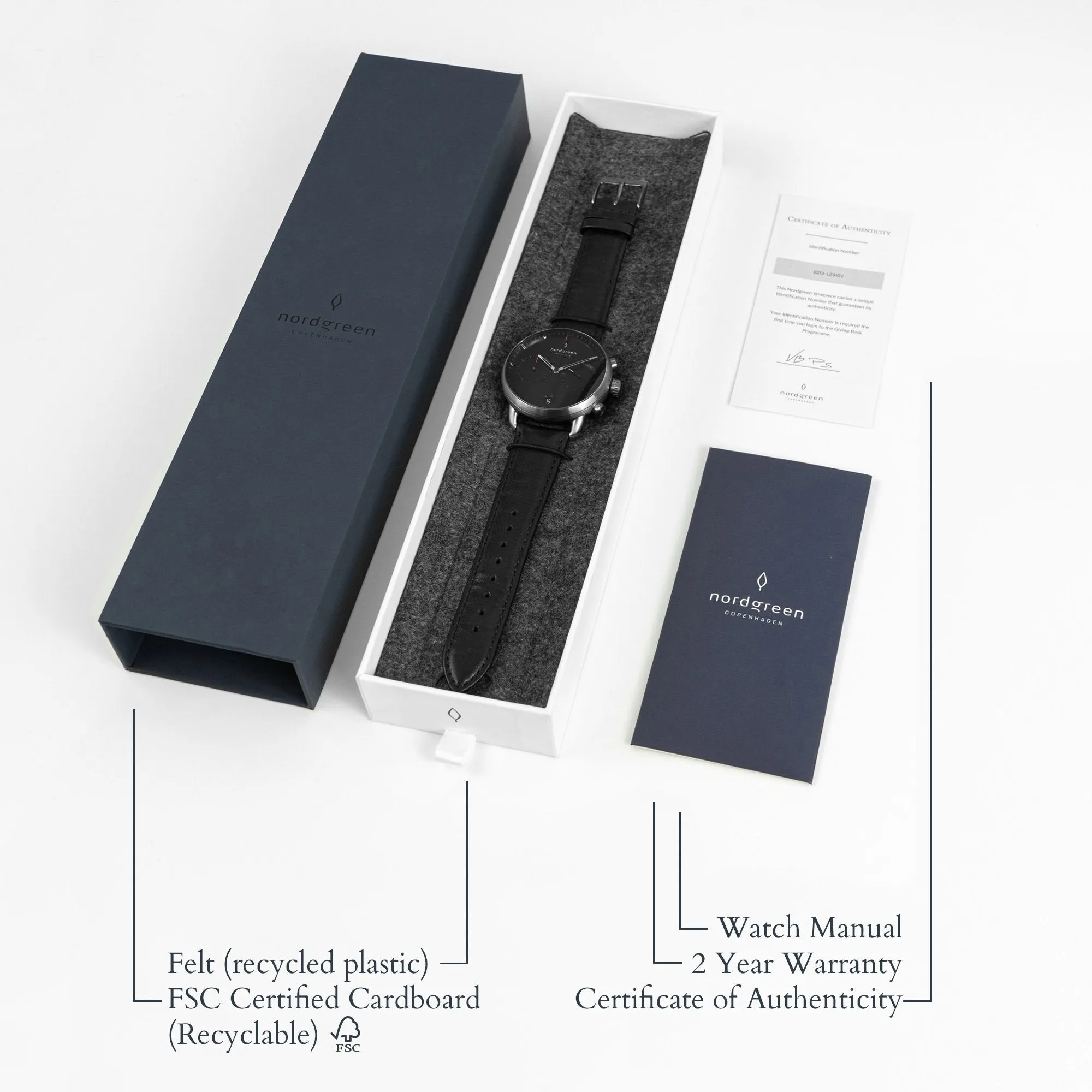 Pioneer | Black Dial - Black Leather - Refurbished
