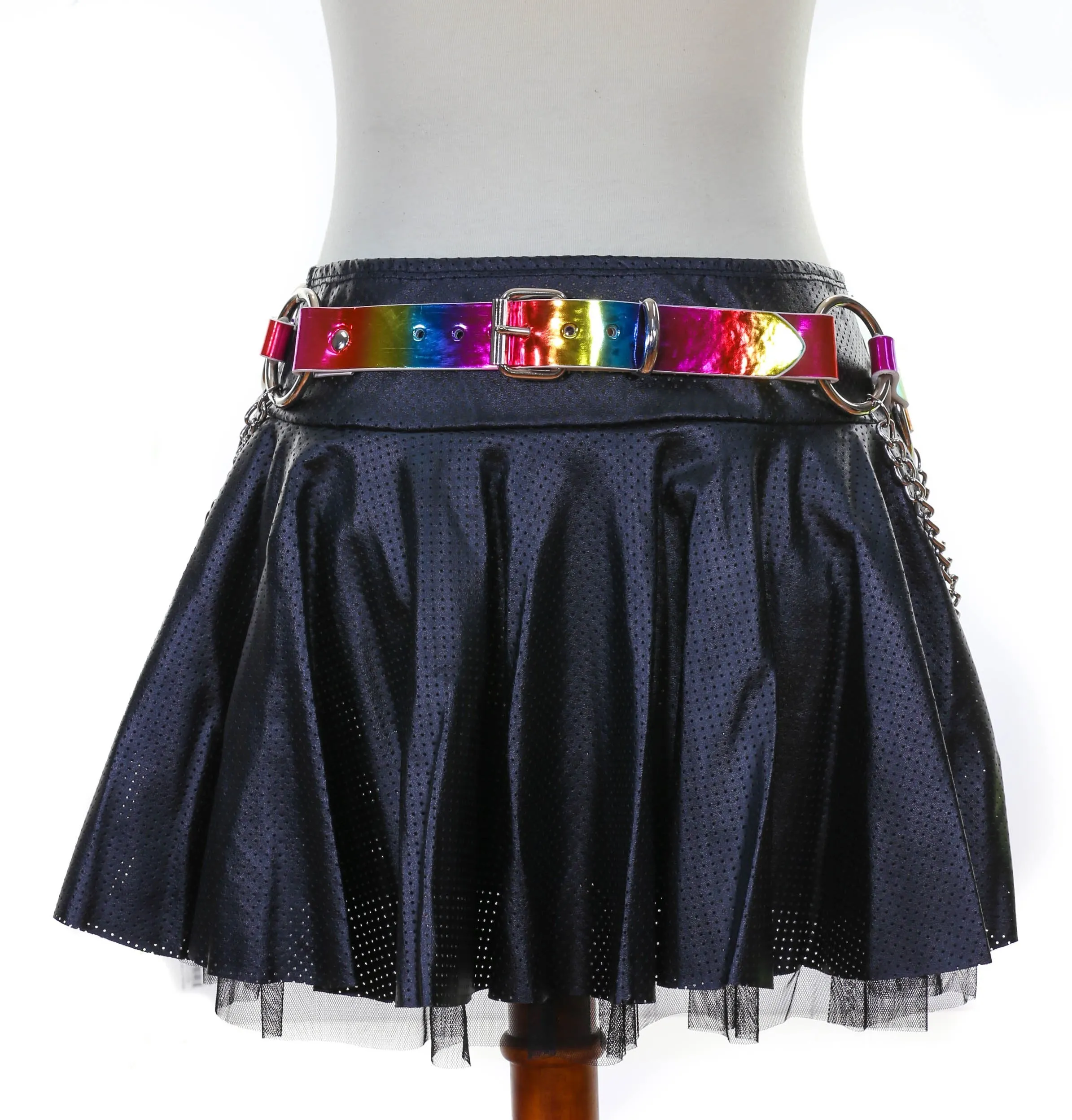 Rainbow Ring Link Belt With Chain