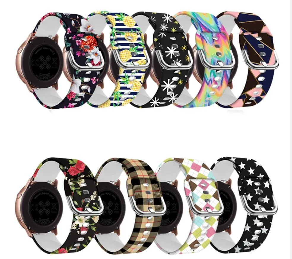 Silicone Pattern Watch Straps compatible with the Fossil Traditional 22mm Range