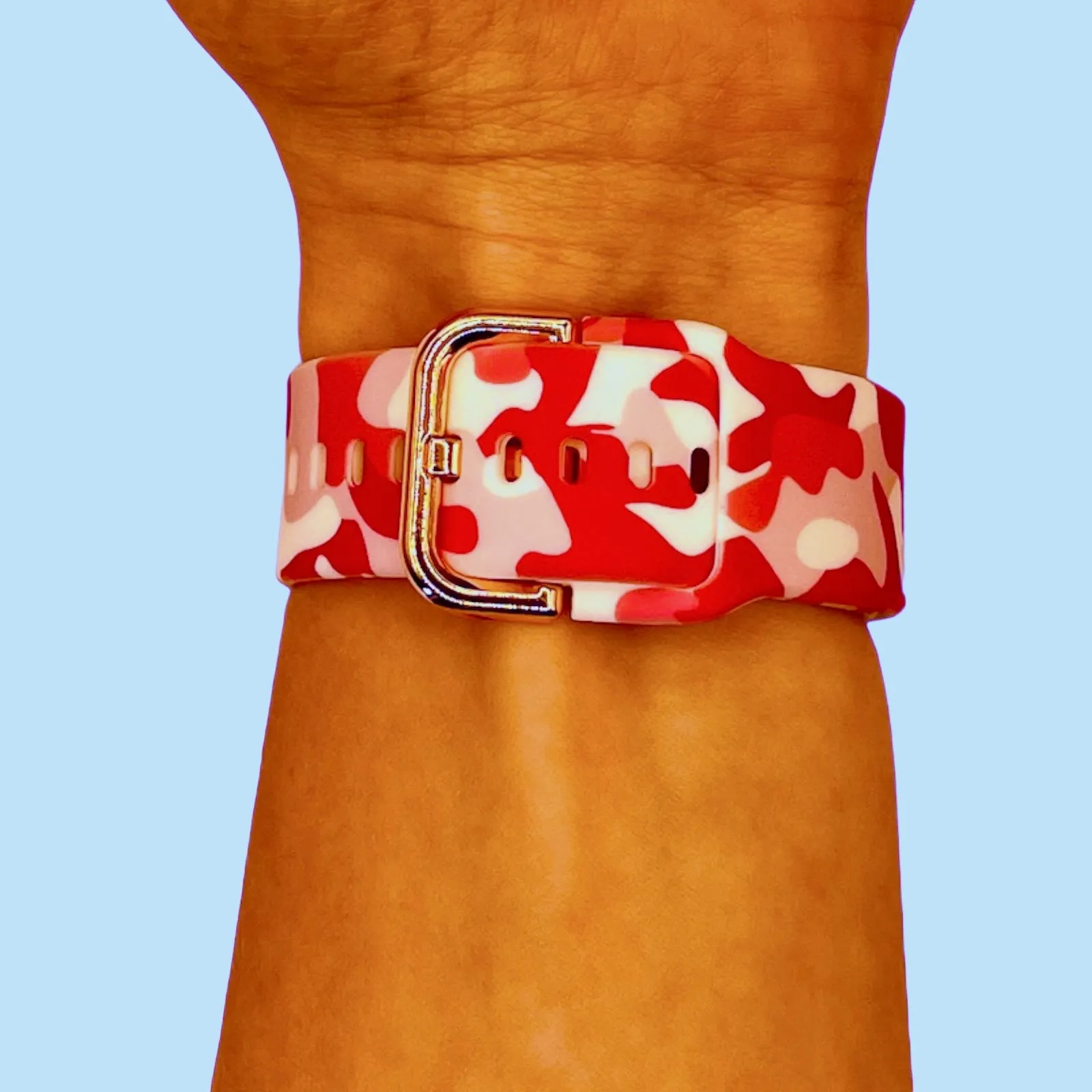 Silicone Pattern Watch Straps compatible with the Fossil Traditional 22mm Range