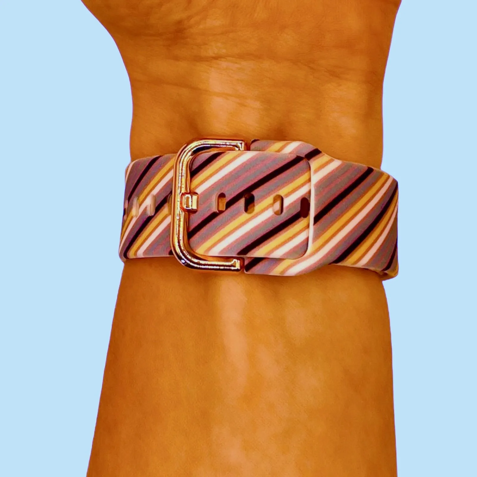 Silicone Pattern Watch Straps compatible with the Fossil Traditional 22mm Range