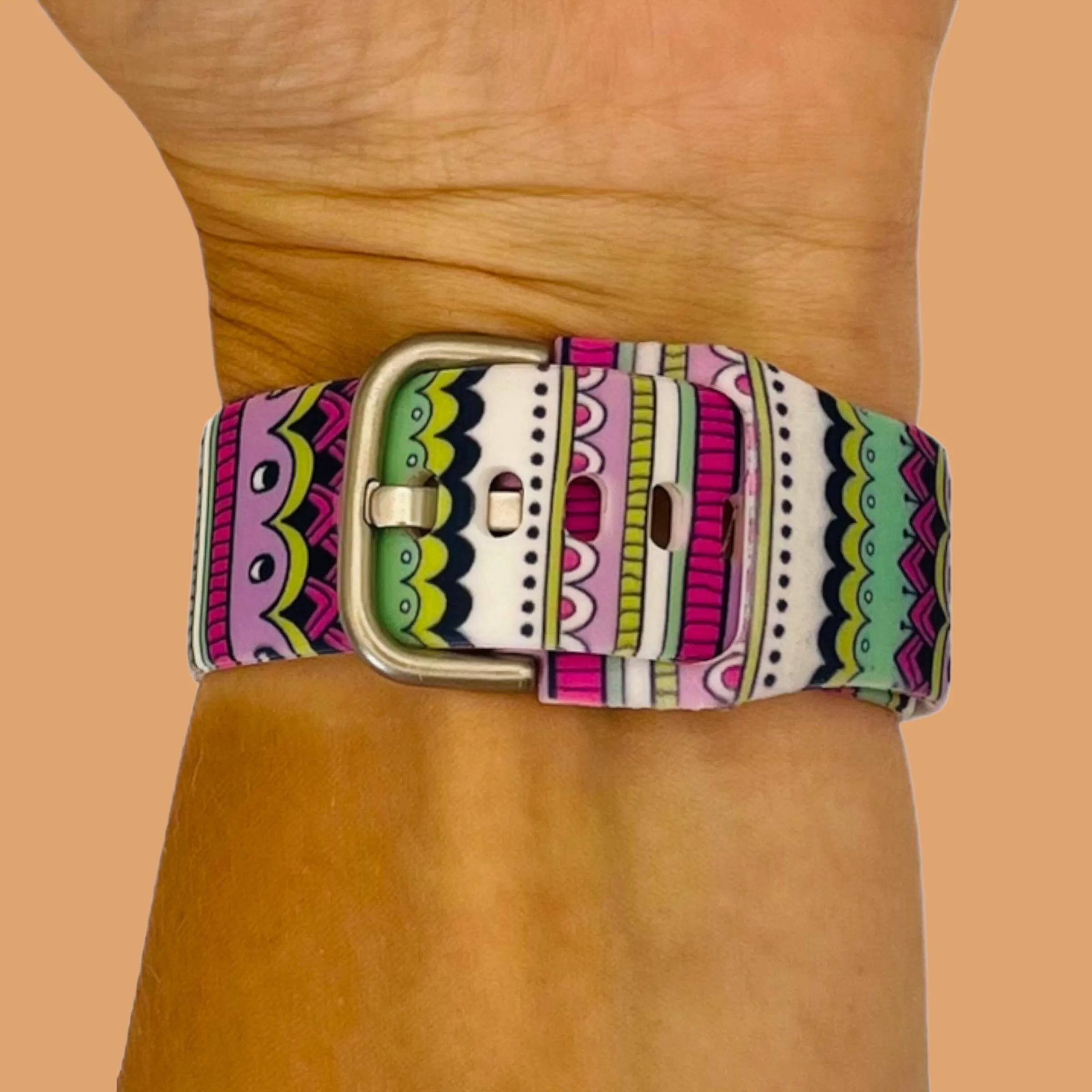 Silicone Pattern Watch Straps compatible with the Fossil Traditional 22mm Range