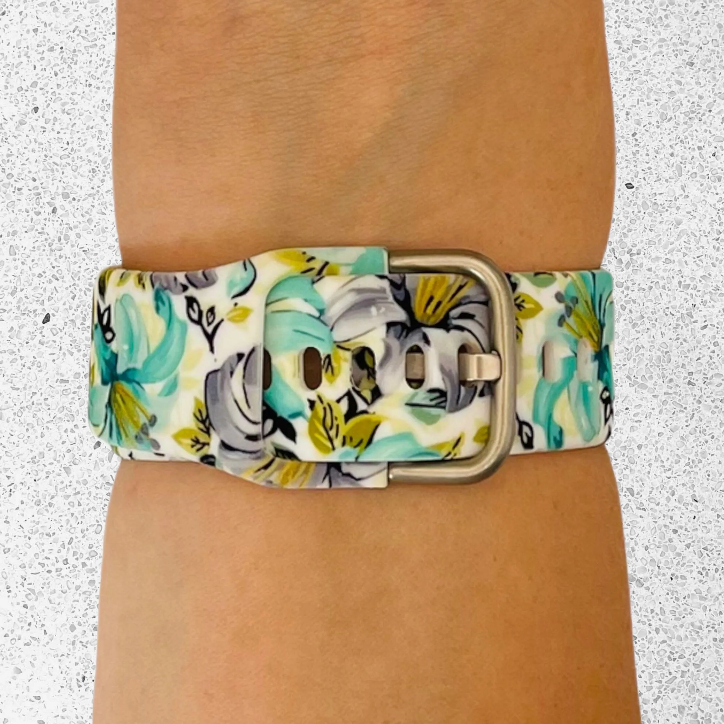 Silicone Pattern Watch Straps compatible with the Fossil Traditional 22mm Range