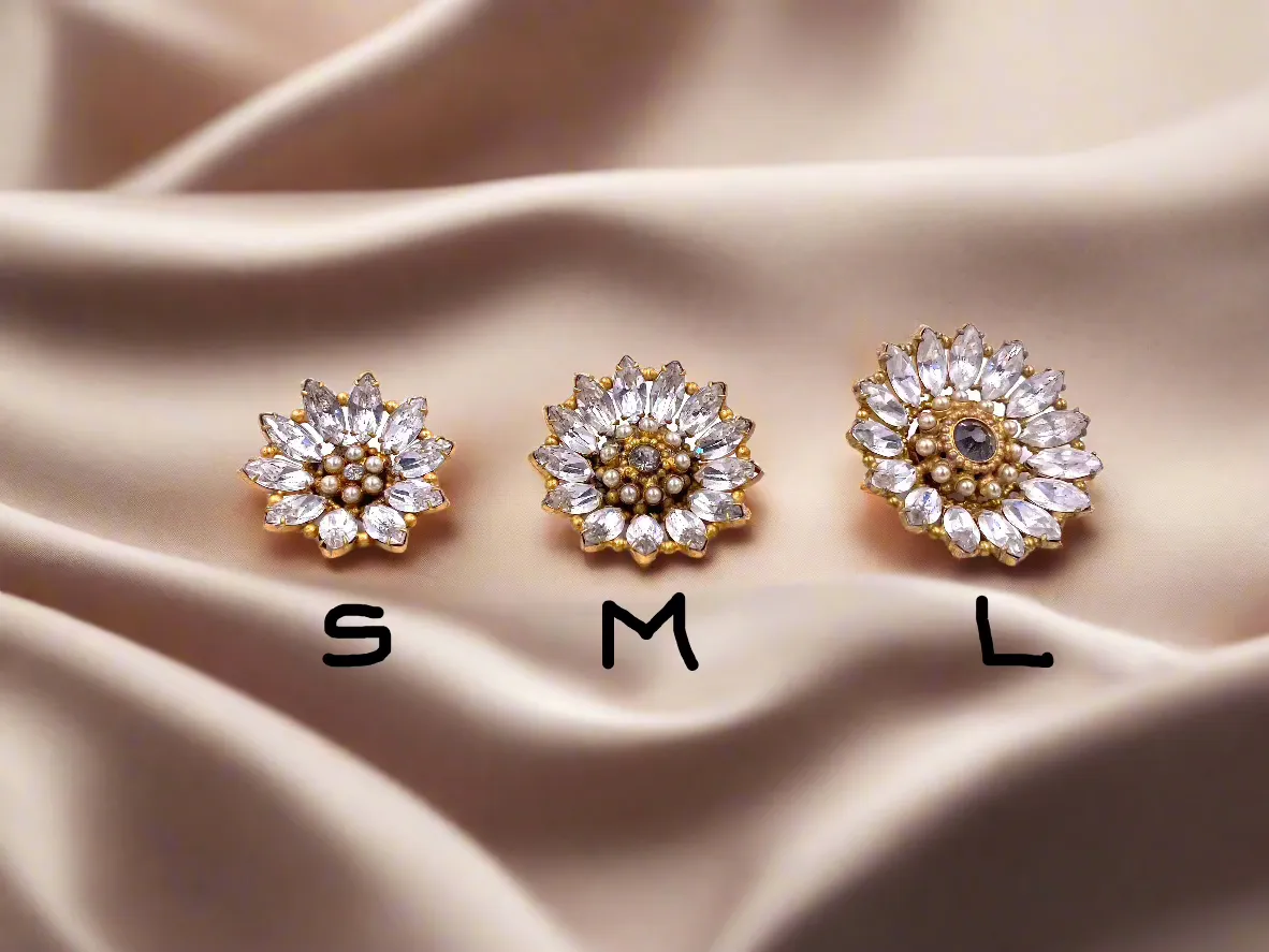 Small Rhinestone Flower Clip/Brooch
