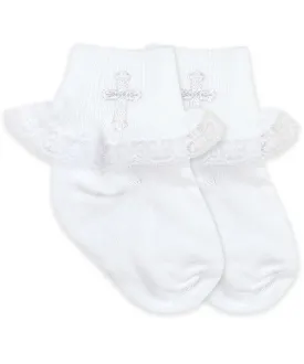 Smooth Toe Christening Lace Socks