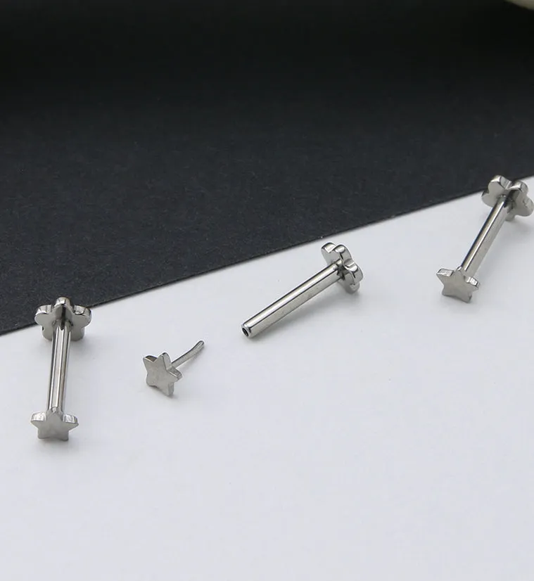 Star Titanium Threadless Labret