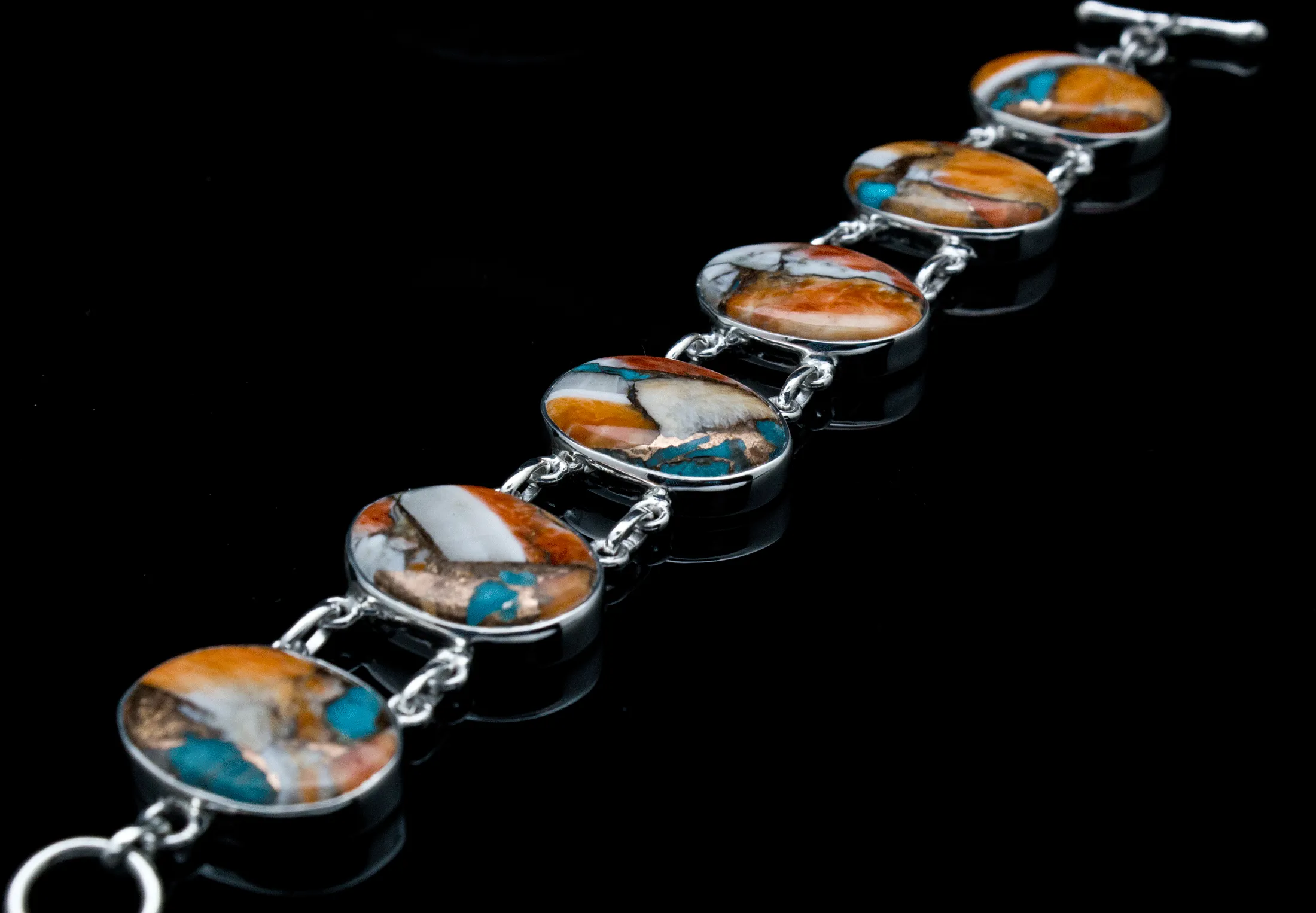 Sterling Silver Spiny Oyster Bracelet