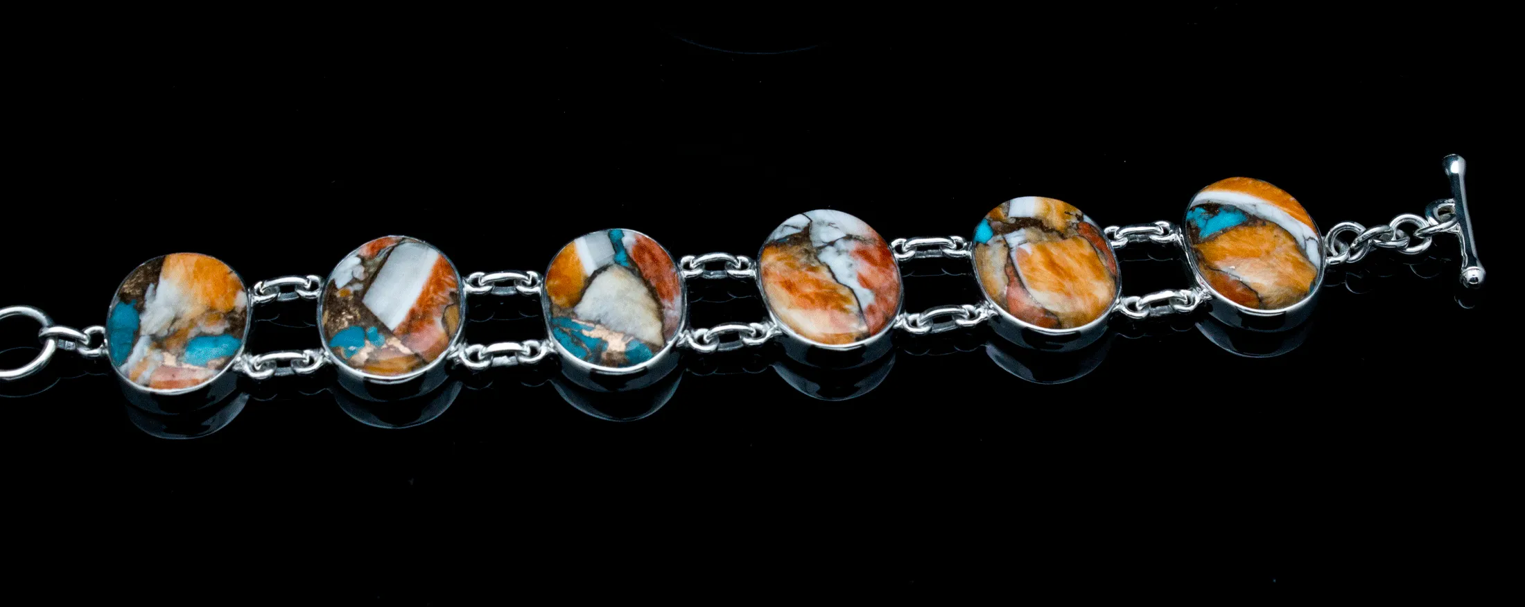 Sterling Silver Spiny Oyster Bracelet