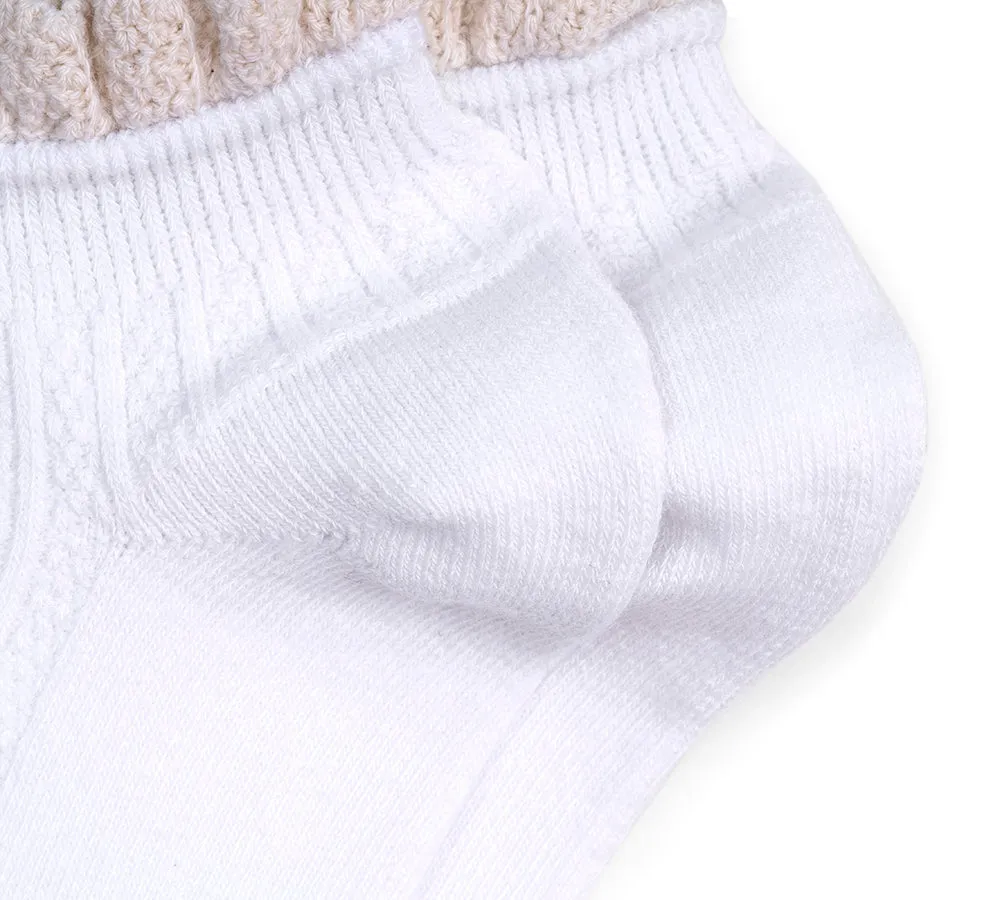 TARRAMARRA® 100% Cotton Ruffle Shallow Mouth Socks One Pair