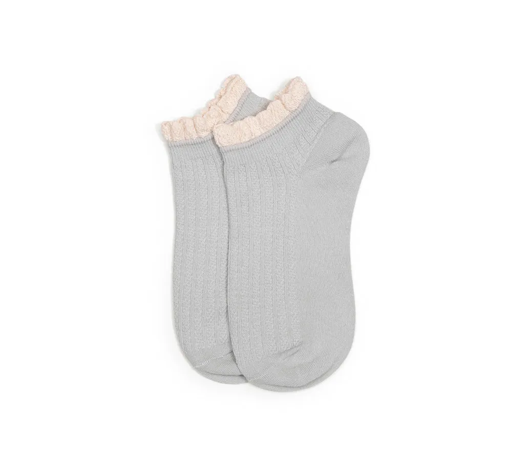 TARRAMARRA® 100% Cotton Ruffle Shallow Mouth Socks One Pair