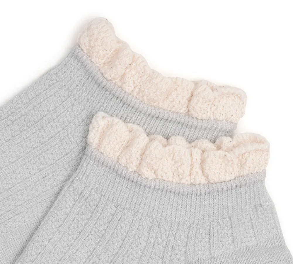 TARRAMARRA® 100% Cotton Ruffle Shallow Mouth Socks One Pair