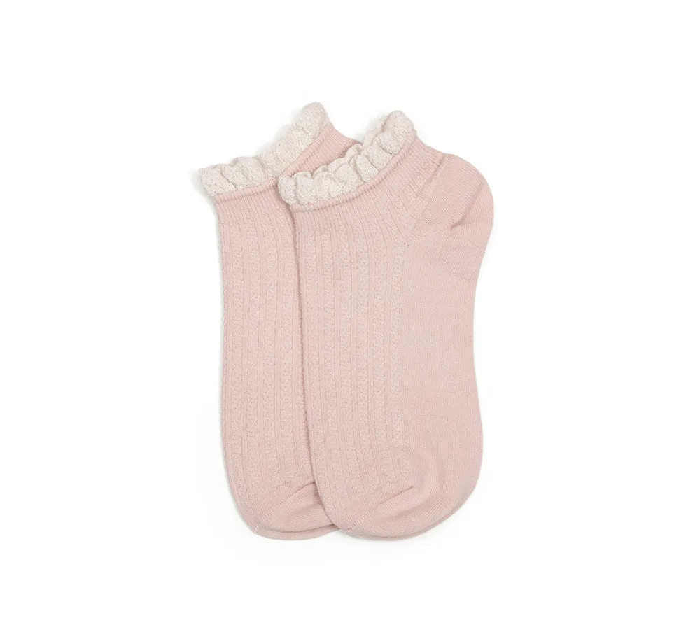 TARRAMARRA® 100% Cotton Ruffle Shallow Mouth Socks One Pair